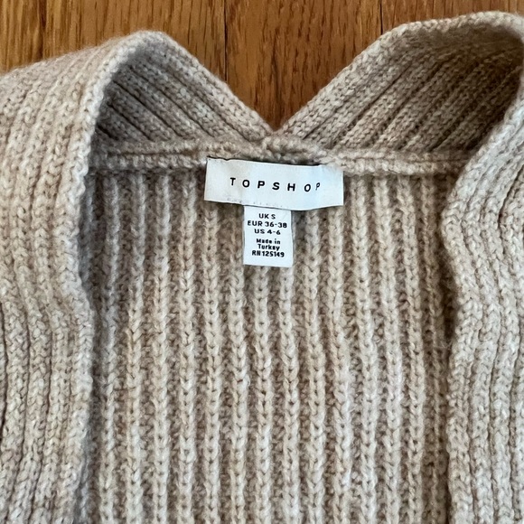Topshop Ribbed Open Front Cardigan - Picture 5 of 5